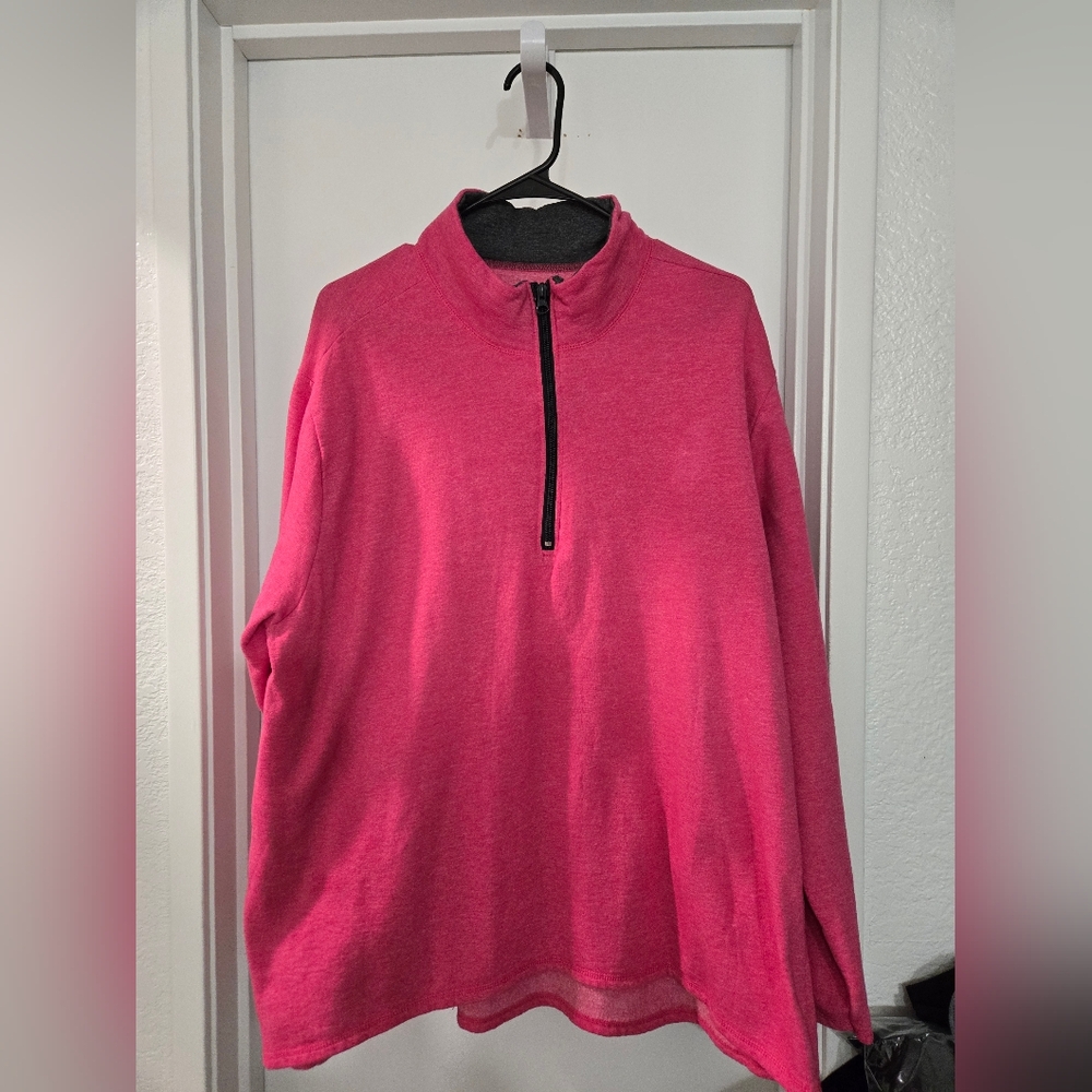 Pink Quarter-Zip Pullover